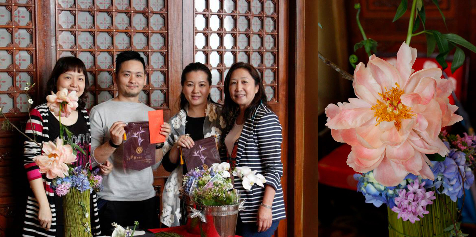 我們感謝台北華新扶輪社的邀請, 讓我們在當中講解花見理念和茶事分享